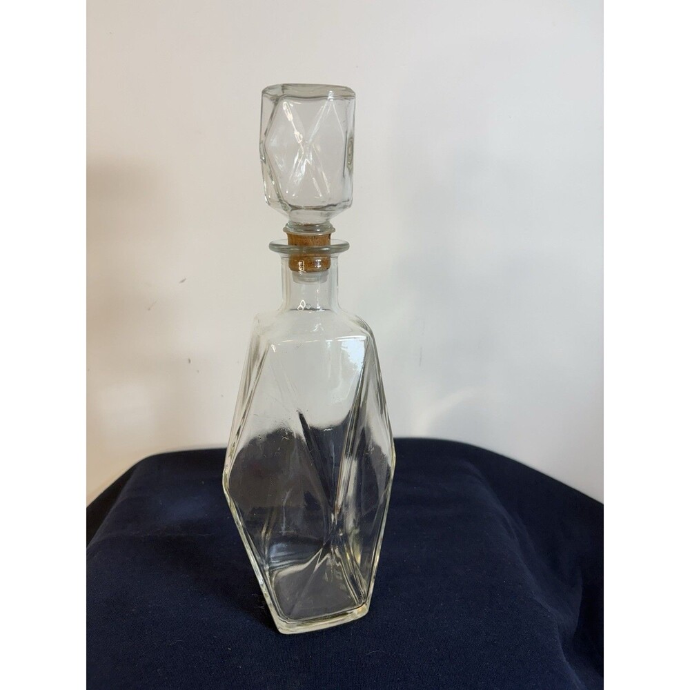 Vintage Glass Decanter Seagrams D126 Thatcher Glass Bottle With Original Stopper